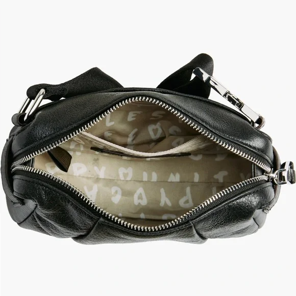 Aimee Kestenberg “Corfu” Leather Belt Bag, Black Vintage w/ Shiny Silver Accents - Picture 11 of 17